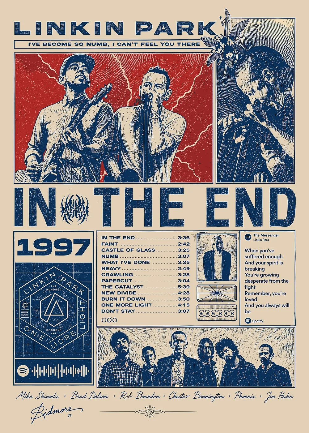 Linkin Park In the End metal poster artwork